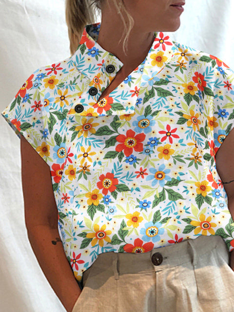 Celmia Women Short Sleeve Blusas Summer Cotton Linen Shirts Fashion Oversized Blouses Casual Loose Camisas Solid Tunic Tops