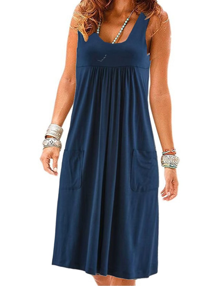 Fashion striped dress large size summer dress loose simple sleeveless dress women's clothing
