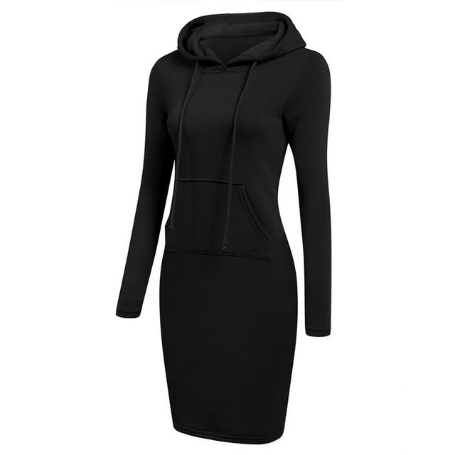 New Hoodie Women Dress Casual Hooded Pocket Long Sleeve Pullover Sweatshirts Womens Fashion Hooded Autumn Winter Dropshipping
