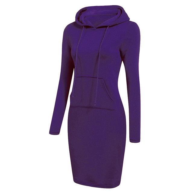 New Hoodie Women Dress Casual Hooded Pocket Long Sleeve Pullover Sweatshirts Womens Fashion Hooded Autumn Winter Dropshipping