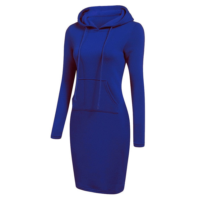 New Hoodie Women Dress Casual Hooded Pocket Long Sleeve Pullover Sweatshirts Womens Fashion Hooded Autumn Winter Dropshipping