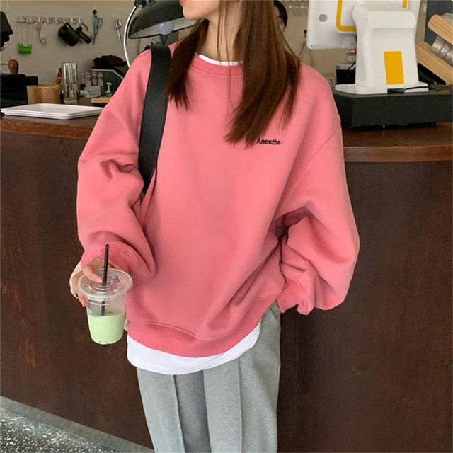 Sweatshirts Streetwear 2021 new Fashion Embroidery mushroom Indie Aesthetic 90s Long Sleeve Hoodies Graphic Crewneck clothes