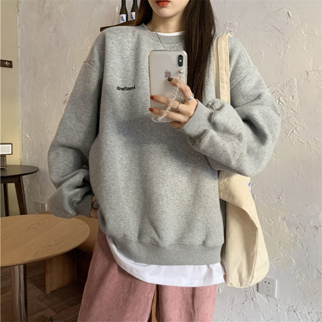 Sweatshirts Streetwear 2021 new Fashion Embroidery mushroom Indie Aesthetic 90s Long Sleeve Hoodies Graphic Crewneck clothes