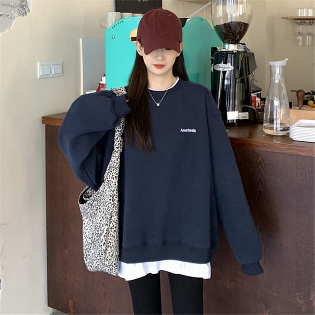 Sweatshirts Streetwear 2021 new Fashion Embroidery mushroom Indie Aesthetic 90s Long Sleeve Hoodies Graphic Crewneck clothes