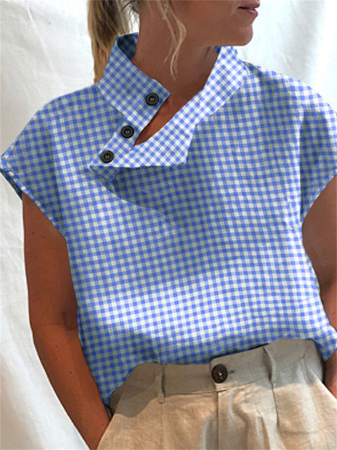 Celmia Women Short Sleeve Blusas Summer Cotton Linen Shirts Fashion Oversized Blouses Casual Loose Camisas Solid Tunic Tops