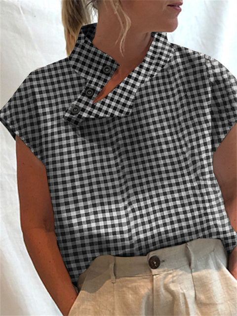 Celmia Women Short Sleeve Blusas Summer Cotton Linen Shirts Fashion Oversized Blouses Casual Loose Camisas Solid Tunic Tops