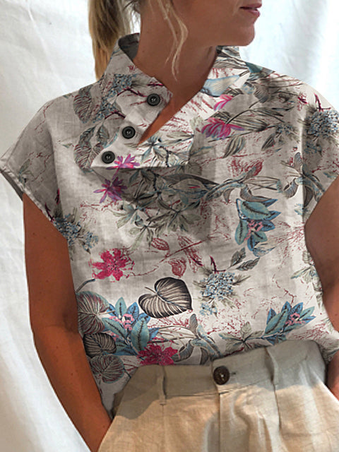Celmia Women Short Sleeve Blusas Summer Cotton Linen Shirts Fashion Oversized Blouses Casual Loose Camisas Solid Tunic Tops