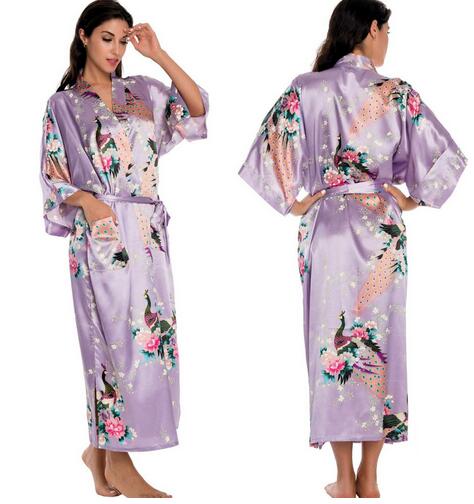 Silk Kimono Robe Bathrobe Women Satin Robe Silk Robes Night Sexy Robes Night Grow For Bridesmaid Summer Plus SizeS-XXXL 010412