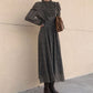 BGTEEVER Vintage Stand Collar Ruched Sleeve A-line Dress Women Floral Print Elastic Waist Female Dress Spring Vestidos femme 2021