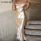 Sexy Spaghetti Strap Backless Summer Dress Women Satin Lace Up Trumpet Long Dress Elegant Bodycon Party Dresses