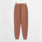 Wixra Women Casual Velvet Pants Winter Lady's Thick Wool Pants Women's Clothing Lace-up Long Trousers