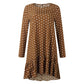 Women Autumn Dress Fashion Polka Dot Chiffon Dress Long Sleeve O Neck Ruffle Female Casual Yellow Dress 2021 Retro Vestido Mujer