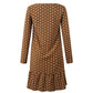 Women Autumn Dress Fashion Polka Dot Chiffon Dress Long Sleeve O Neck Ruffle Female Casual Yellow Dress 2021 Retro Vestido Mujer
