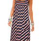Fashion striped dress large size summer dress  loose simple sleeveless dress women's clothing