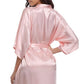 New Silk Kimono Robe Bathrobe Women Silk Bridesmaid Robes Sexy Navy Blue Robes Satin Robe Ladies Dressing Gowns