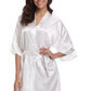 New Silk Kimono Robe Bathrobe Women Silk Bridesmaid Robes Sexy Navy Blue Robes Satin Robe Ladies Dressing Gowns