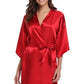 New Silk Kimono Robe Bathrobe Women Silk Bridesmaid Robes Sexy Navy Blue Robes Satin Robe Ladies Dressing Gowns