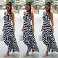 Summer Maxi Long Dress New Fashion Women Sexy Boho Striped Sleeveless Beach Style Strap Sundress Vestidos For Female Bigsweety