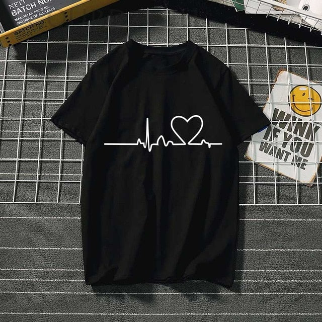 Women's t-shirt Harajuku love t shirt women feminina ladies Than heart ulzzang graphic t shirts women 2019 summer femme clothes