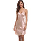 Oversize 3XL 4XL Female Satin Nightgown Lady Sexy Spaghetti Strap Night Dress Women Nighties Sleeveless Sleepwear Nightwear
