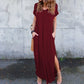 Plus Size 5XL Sexy Women Dress Summer Solid Casual Short Sleeve Maxi Dress For Women Long Dress Free Shipping Lady Dresses