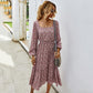 Women Long Dress Autumn Winter Long Sleeve Elegant Ladies Flower Square Collar Dresses Party 2020 Black Clothes For Woman