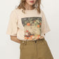 Purple Rain Vintage Graphic Tee Female Short Sleeve Purple Chic Printed Tops Summer Cotton Loose Casual T Shirt