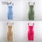 Square Neck Sleeveless Bodycon Mini Dress Basic Women Summer Black Backless Party Sexy Yellow Clubwear 2020 Dresses
