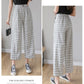 Syiwidii Vintage Plaid Pants Women High Waist Plus Size Wide Leg Casual Female Trousers 2021 Fashion Joggers Clothes Streetwear