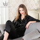 Women Faux Silk Pajama Sets Satin Pyjama Sleepwear Long/Short Sleeve Large Size Fashion Pajamas for Girl Nightwear
