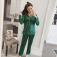 Women Faux Silk Pajama Sets Satin Pyjama Sleepwear Long/Short Sleeve Large Size Fashion Pajamas for Girl Nightwear