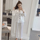 Women Faux Silk Pajama Sets Satin Pyjama Sleepwear Long/Short Sleeve Large Size Fashion Pajamas for Girl Nightwear
