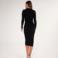 WannaThis Long Sleeve Party Dresses Women Button Knitted Ankle-Length V-Neck Skinny Autumn  Sexy Dresses Women Cotton Split Hem