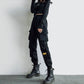 Streetwear Cargo Pants Women Casual Joggers Black High Waist Loose Female Trousers Korean Style Ribbon Ladies Pants Dropshipping