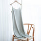 Fashion High Quality Women's Dress Summer Spaghetti Satin Long Woman Dress Very Soft Smooth Plus Size S-4XL