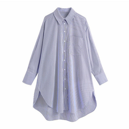 Autumn White Oversized Button Up Shirts Women Blouses Blue Collar Poplin Shirt Long Sleeve Plus Size Ladies Tops Pocket