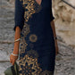 Fashion casual dress large size loose dress temperamental mid-sleeve dress