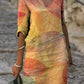 Fashion casual dress large size loose dress temperamental mid-sleeve dress