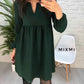 Women Casual  High Waist Mini Dress Long sleeve Sexy V-Neck Solid Color Party Lantern Sleeve Dress Autumn New Fashion Dress