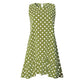 Women Summer Dress Polka Dot Chiffon Sleeveless Beach Mini Casual Yellow Sundress Fashion Plus Size Dress For Women