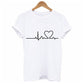 Harajuku Heart Print T Shirt Women Short Sleeve O Neck Loose Tshirt Summer Tee Tops Short Sleeve Female Camisetas Mujer