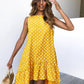 Summer Dress 2021 Women Ruffle Spring  Street Sexy Casual Slim Thin Beach Party O Neck Mini Polka Dot Dress Vestidos De Fiesta