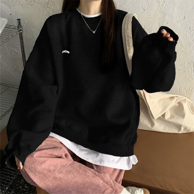 Sweatshirts Streetwear 2021 new Fashion Embroidery mushroom Indie Aesthetic 90s  Long Sleeve Hoodies Graphic Crewneck clothes