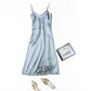 Women Satin Dress Party Luxury Shiny Sundress Sexy Imitation Silk Fashion Ladies Dress