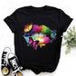 Summer Fashion Shirt Lips Leopard Graphic T Shirt Women Tops Base O-neckBlack Tees Kiss Leopard Lip Funny Girls Tshirt