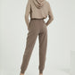 Wixra Women Casual Velvet Pants Winter Lady's Thick Wool Pants Women's Clothing Lace-up Long Trousers