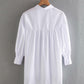 Stylish Women Long Shirt Spring 2021 New Fashion White and Black Blouse Modern Lady Loose Long Sleeve Shirts