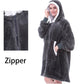 Oversized Hoodies Sweatshirt Women Winter Hoodies Fleece Giant TV Blanket With Sleeves Pullover Oversize Women Hoody Sweatshirts
