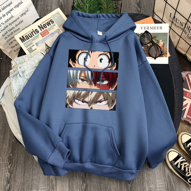 Cartoon Kawaii Korean Style Clothes For Women's Hoodies Tops Harajuku Black Fleece Hoody Clothing Spring Brown Girls Anime