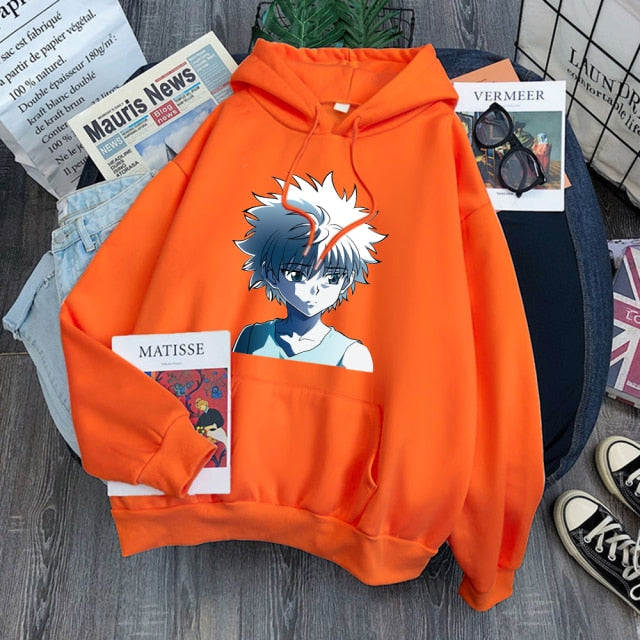 Cartoon Kawaii Korean Style Clothes For Women's Hoodies Tops Harajuku Black Fleece Hoody Clothing Spring Brown Girls Anime